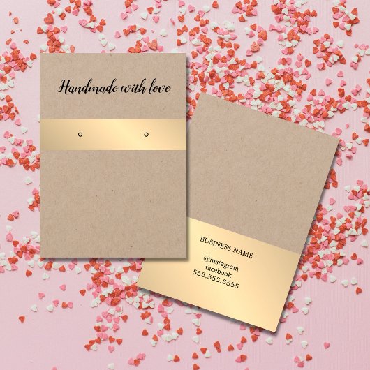 Elegant Kraft Golden Stripe Earring Kaart