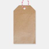 Elegant Kraft Merry kerrode kerstaries Cadeaulabel (Achterkant)