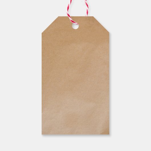 Elegant Kraft Merry kerrode kerstaries Cadeaulabel (Achterkant)