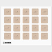 Elegant Kraft-minimalistisch kaartenlabel voor scr Vierkante Sticker (Vel)