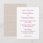 Elegant Kraft Paper Custom Weddenation Card Kaart (Voorkant / Achterkant)