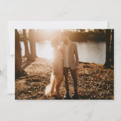 Elegant Kraft Paper Wedding 4 Foto Save The Date (Achterkant)