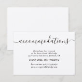 Elegant Kraft Paper Wedding Accommodatie Kaarten (Voorkant / Achterkant)