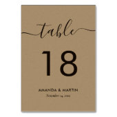 Elegant Kraft Paper Wedding Kaart (Achterkant)