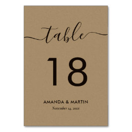 Elegant Kraft Paper Wedding Kaart
