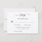 Elegant Kraft Paper Wedding RSVP Kaartje (Voorkant)