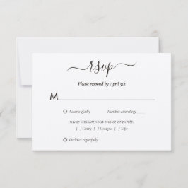 Elegant Kraft Paper Wedding RSVP Kaartje