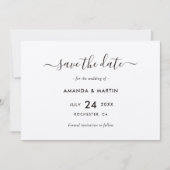 Elegant Kraft Paper Wedding Save The Date (Voorkant)