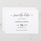 Elegant Kraft Paper Wedding Save The Date (Voorkant / Achterkant)