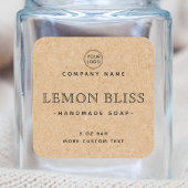 Elegant kraft-papier op etiket