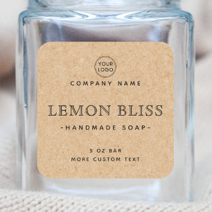 Elegant kraft-papier op etiket