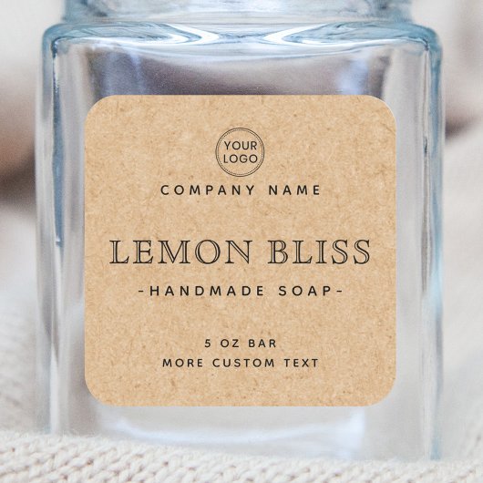 Elegant kraft-papier op etiket