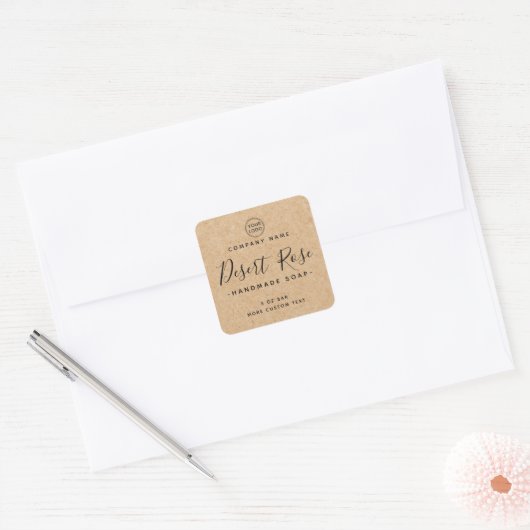 Elegant kraft-papier op etiket (Envelop)