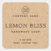 Elegant kraft-papier op etiket (Voorkant)