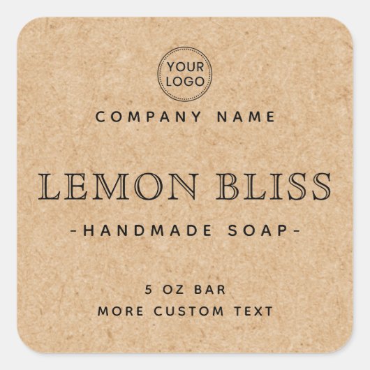 Elegant kraft-papier op etiket (Voorkant)