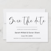 Elegant Kraft papier Save the date Uitnodiging (Voorkant)