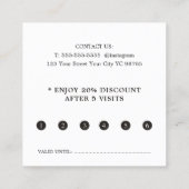 Elegant Kraft Pink Heart Beauty Salon Loyalty Kaar (Achterkant)