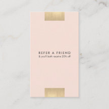 Elegant Kraft Printed Gold Blush Referral Verticaa