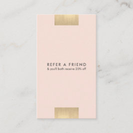 Elegant Kraft Printed Gold Blush Referral Verticaa Visitekaartje