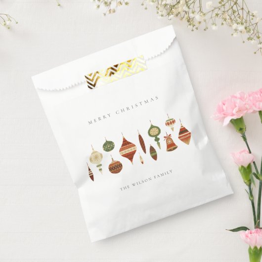 ELEGANT KRAFT RED GREEN STAR CHIRSTMAS ORNAMENS BEDANKZAKJE (Gezegeld)