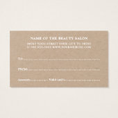 Elegant Kraft Red Pink Heart Beauty Gift Kaart (Achterkant)