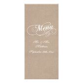 Elegant Kraft Wedding Menu Sjablonen (Achterkant)