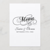 Elegant Kraft Wedding Menu Sjablonen (Achterkant)