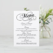 Elegant Kraft Wedding Menu Sjablonen (Staand voorkant)