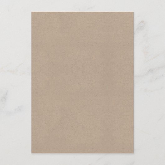 Elegant Kraft Wedding Menu Sjablonen (Achterkant)