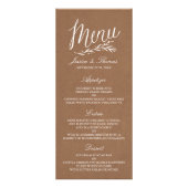 Elegant Kraft Wedding Menu Sjablonen (Voorkant)