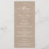 Elegant Kraft Wedding Menu Sjablonen (Voorkant)