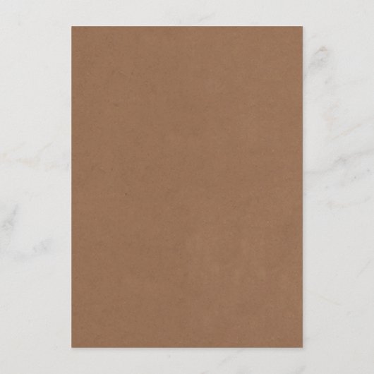 Elegant Kraft Wedding Menu Sjablonen (Achterkant)