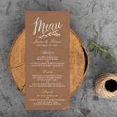 Elegant Kraft Wedding Menu Sjablonen