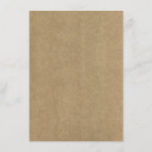 Elegant Kraft Wedding Menu Sjablonen (Achterkant)