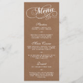 Elegant Kraft Wedding Menu Sjablonen (Voorkant)