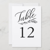 Elegant Kraft Wedding Table Number Sjablonen Kaart (Voorkant)