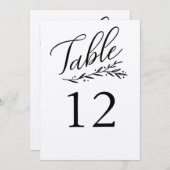Elegant Kraft Wedding Table Number Sjablonen Kaart (Voorkant / Achterkant)