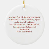 Elegant krans feestelijke winter patroon keramisch ornament (Achterkant)