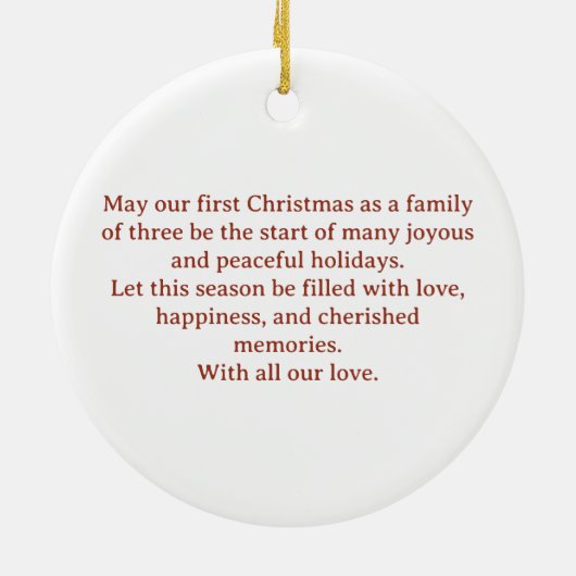 Elegant krans feestelijke winter patroon keramisch ornament (Achterkant)