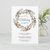 Elegant krans Waterverf kerstfeest Kaart (Staand voorkant)