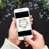 Elegant krans Waterverf Vrolijk kerstfeest Feestdagenkaart