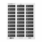 Elegant Krijtbord Monogram Huwelijk Etiket (Full Sheet)