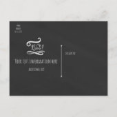 Elegant krijtbord pompoen Halloween Party Uitnodiging Briefkaart (Achterkant)