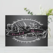 Elegant  krijtbord Vrijgezellenfeest Kaart (Staand voorkant)