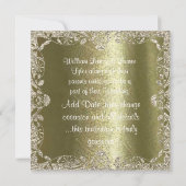 ELEGANT KRISTAL Gouden Glitter Kerst Uitnodiging (Achterkant)
