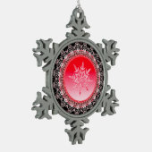 Elegant kristal tin sneeuwvlok ornament (Links)