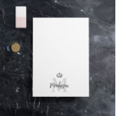 Elegant Kroon Grijs Monogram & Naam Post-it® Notes