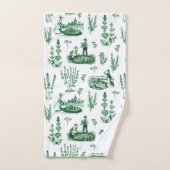 Elegant  Kruiden Tuin Sage Groen Toile Bad Handdoek (Handdoek)