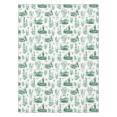 Elegant  Kruiden Tuin Sage Groen Toile Tafelkleed (Voorkant)
