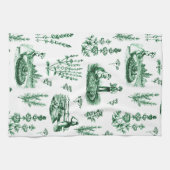Elegant Kruiden Tuin Sage Groen Toile Theedoek (Horizontaal)